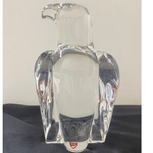 Orrefors Crystal Eagle Sculpture Designed by Olle Alberius  #4654/12  NWT